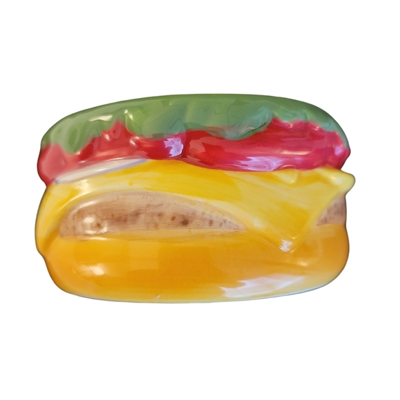 Pier 1 Imports Cheeseburger Condiment Dish & Spoon - Picture 6 of 10